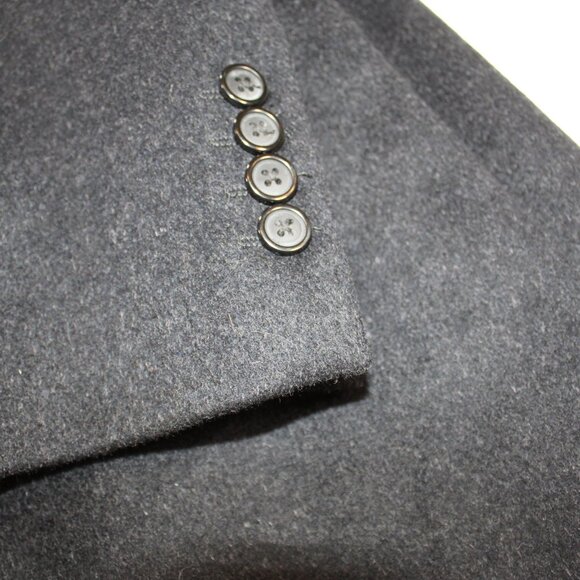 NWOT  $99 Hart Schaffner Marx Charcoal Wool/Cashmere Top Coat Overcoat 40S - Picture 10 of 16